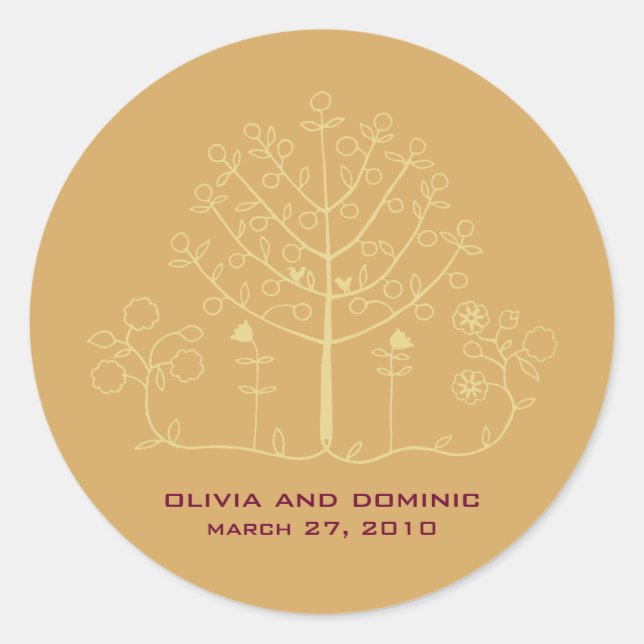 Mehndi-Siegel Runder Aufkleber (Vorderseite)