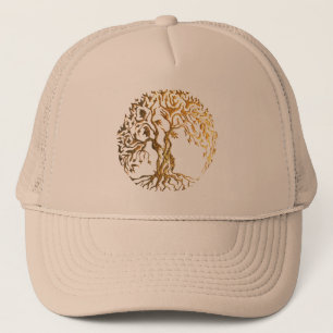 Mehndi Tree of Life (Gold) Truckerkappe