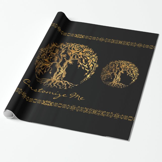 Mehndi Tree of Life (Henna) Geschenkpapier (Ungerollt)