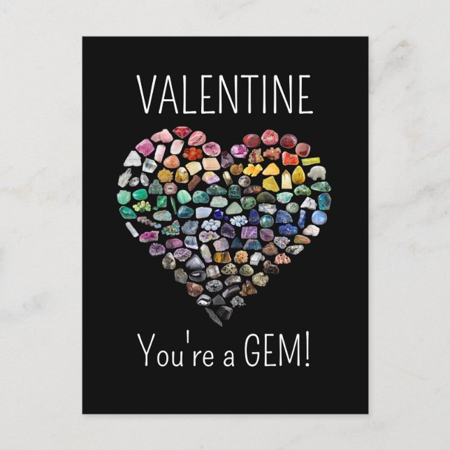 mehr als 100 Kristalle Gems Minerals Valentinstag  Postkarte (Vorderseite)