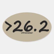 mehr als 26.2 Ultrarunner (4)Aufkleber braun