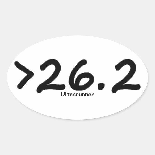mehr als 26.2 Ultrarunner (4)Aufkleber Ovaler Aufkleber (Vorderseite)