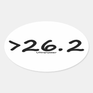 mehr als 26.2 Ultrarunner (4)Aufkleber Ovaler Aufkleber