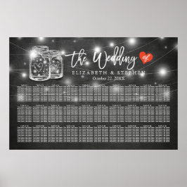 Mehr als 30 Tische Hochzeitskronensichter Mauerwer Poster