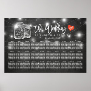 Mehr als 30 Tische Hochzeitskronensichter Mauerwer Poster