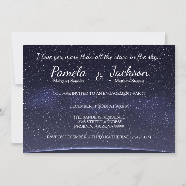 Mehr als alle Stars-Engagement-Partei lädt ein Einladung (Vorderseite)