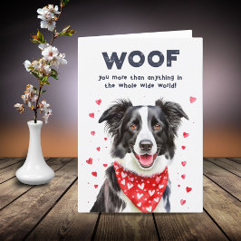 Mehr als Border Collie Heart Bandana Feiertagskarte