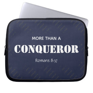 MEHR ALS EIN KONQUEROR MOTIVIEREND CHRISTLICH LAPTOPSCHUTZHÜLLE