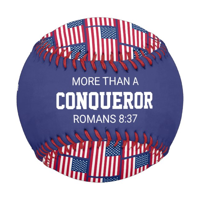 MEHR ALS KONQUEROR-Fahne "Custom Patriotic AMERICA Baseball (Vorderseite)