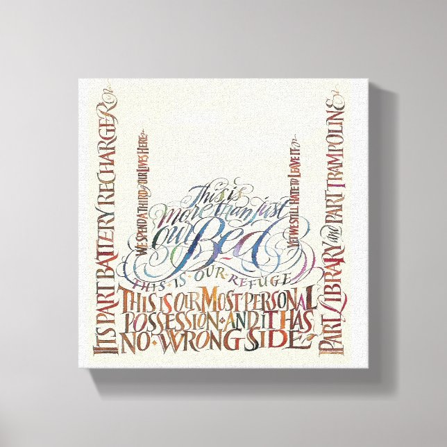 Mehr als nur ein Bett Leinwanddruck (Vorderseite)