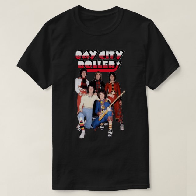 Mehr als Phantastische Band Bay City Rolls Music R T-Shirt (Design vorne)