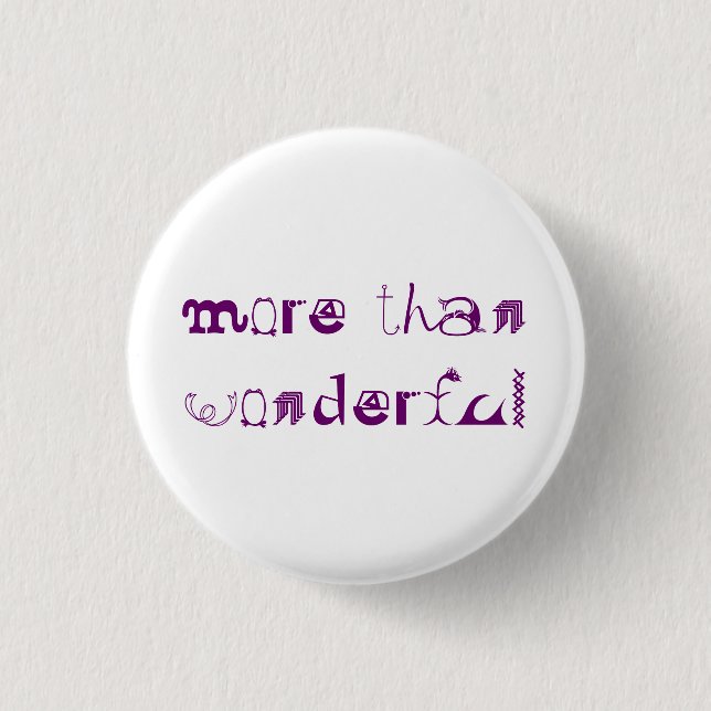 Mehr als wunderbar button (Vorderseite)