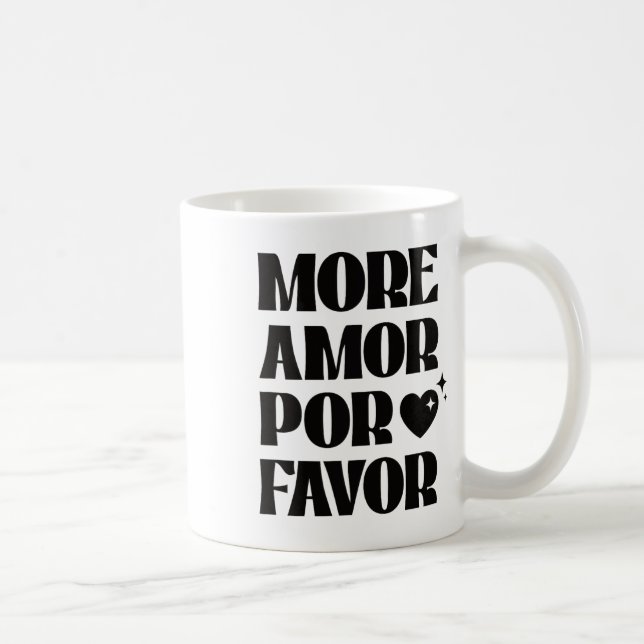 Mehr Amor Pour Gefallen Retro Liebe Valentine Ästh Kaffeetasse (Rechts)