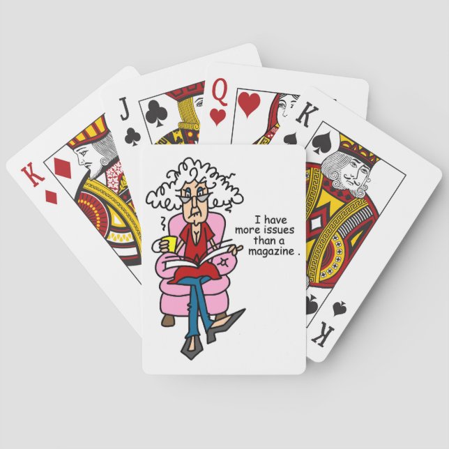 Mehr Ausgaben als ein Magazin-Spaß Spielkarten (Rückseite)
