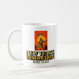 Mehr Außerirdischen zur Lösung des neuen Jahres Kaffeetasse