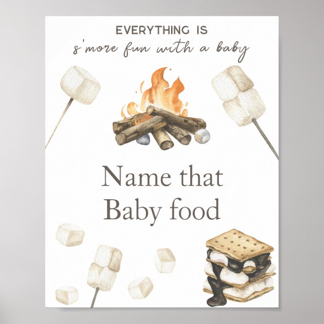 Mehr Babydusche Name für Babynahrung Poster (Vorne)