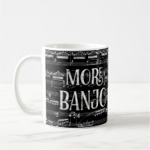 Mehr Banjo Chalkboard - Schwarz-weiße Musik