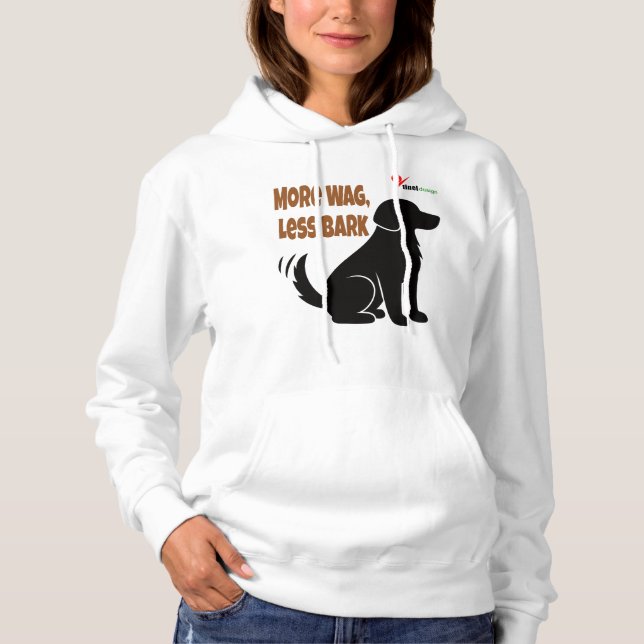 Mehr Beutel, weniger Barsch - Silhouette des Hunde Hoodie (Vorderseite)