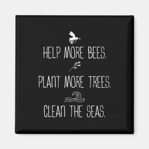 Mehr Bienen Pflanze mehr Bäume reinigen das Meer N Magnet