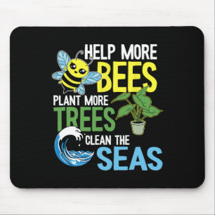 Mehr Bienen Pflanze mehr Bäume reinigen das Ohr Mousepad