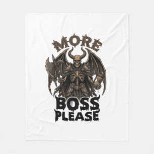 Mehr Boss Bitte Halloween-Dämon-Skelett-Axt-Stunde Fleecedecke