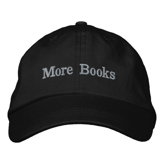 Mehr Bücher bestickt Bestickte Baseballkappe (Vorderseite)