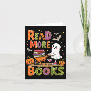 Mehr Bücher lesen Halloween Süßer Geist Gruseliger Karte