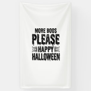 Mehr Buhs bitte Vintage-Halloween-Typografie-Desi Banner
