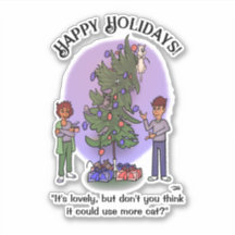 Mehr Cat Christmas Custom Sticker