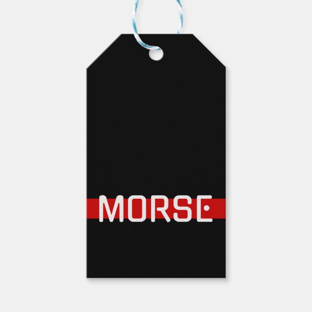 MEHR Code-Red Line-Design Geschenkanhänger (Vorderseite)