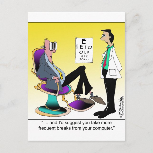 Mehr Computerunterbrechungen Postkarte (Vorderseite)