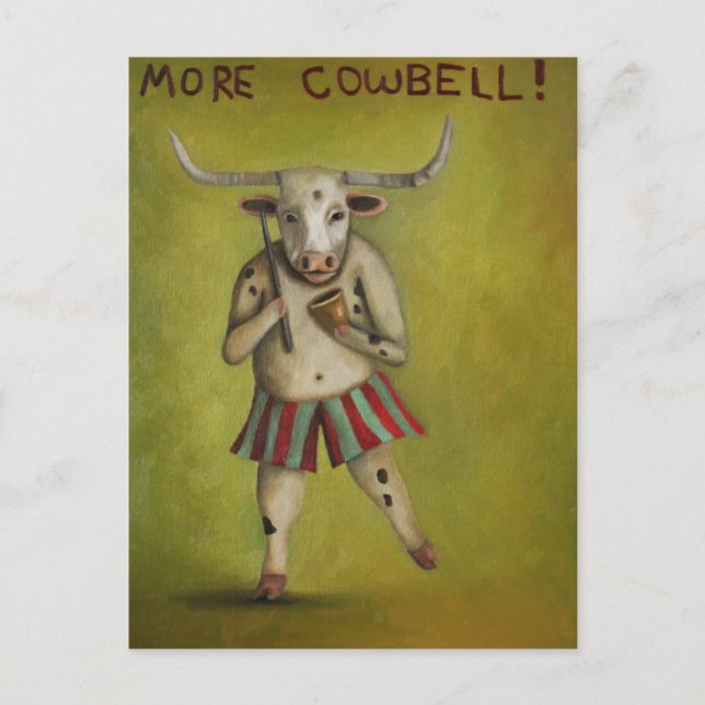 Mehr Cowbell Postkarte (Vorderseite)