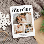 Mehr dazu die Merrier Modern Christmas Pregnancy Feiertagskarte<br><div class="desc">Die Weihnachtsschwangerschaft Weihnachtskarte ist eine herzliche und fröhliche Möglichkeit, Ihre spannenden Neuigkeiten während der Ferienzeit zu teilen. Diese Karte zeichnet sich durch ein einfaches, aber kühnes Typografie-Design aus, das mutig "The More, The Merrier" erklärt. Zusammen mit einer Collage aus Foto ist es der perfekte Weg, das Glück Ihrer wachsenden Familie...</div>