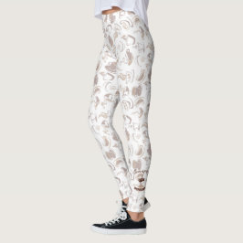 Mehr Druck weniger depressiv | Kaffeebohnen-Muster Leggings