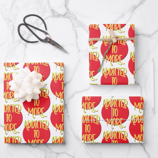 Mehr Erholung-Slogan Geschenkpapier Set (Vorderseite)