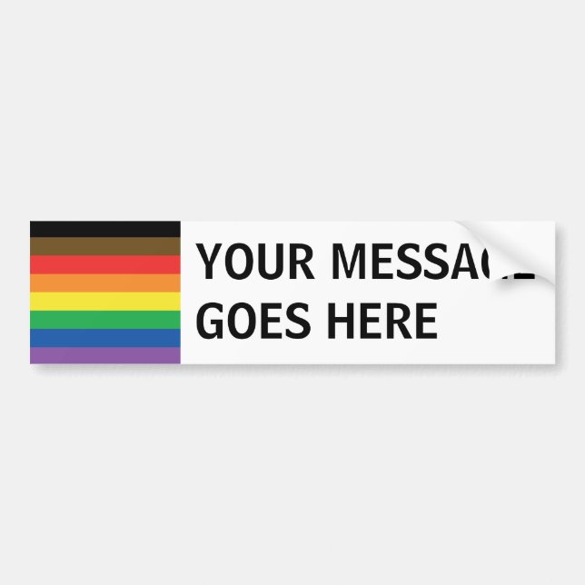 Mehr färben mehr Stolz-Regenbogen kundengerechtes Autoaufkleber (Vorne)