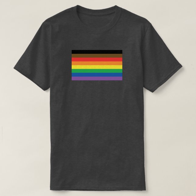 Mehr färben mehr Stolz-Regenbogen kundengerechtes T-Shirt (Design vorne)