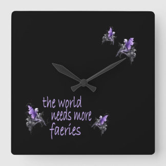 Mehr Fee Quadratische Wanduhr