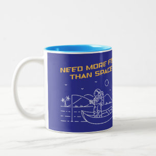 Mehr Fisch als Platz 2 Zweifarbige Tasse
