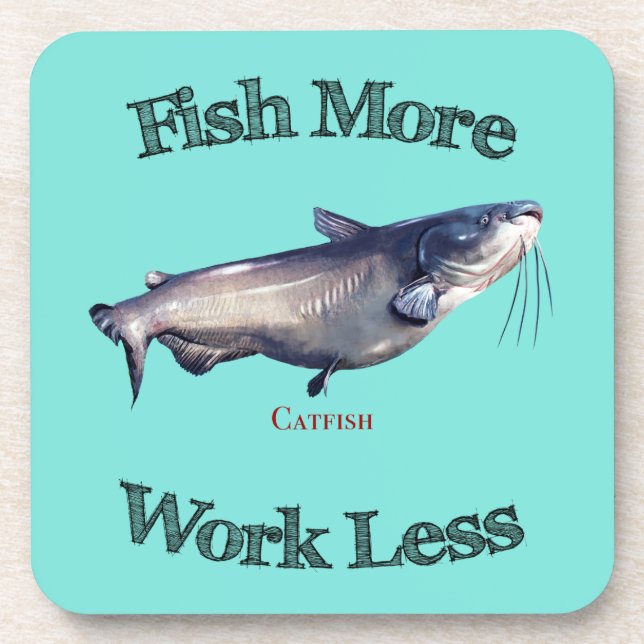Mehr Fische arbeiten weniger Getränkeuntersetzer (Vorderseite)