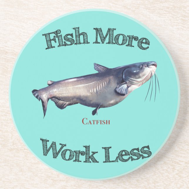 Mehr Fische arbeiten weniger Sandstein Untersetzer (Vorne)