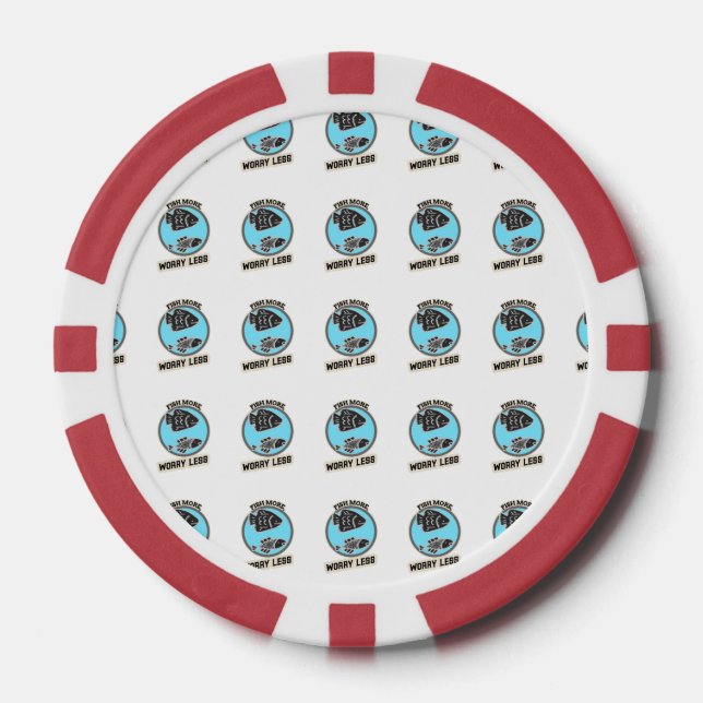 Mehr Fischen Weniger Sorgen Pokerchips (Vorderseite)