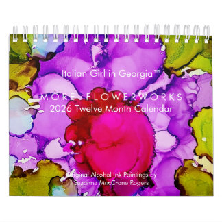 Mehr Flowerworks - 2026 Zwölf-Monats-Kunstkalender Kalender