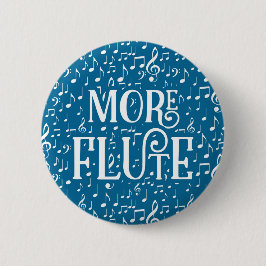 Mehr Flute - Blaue weiße Musik Button