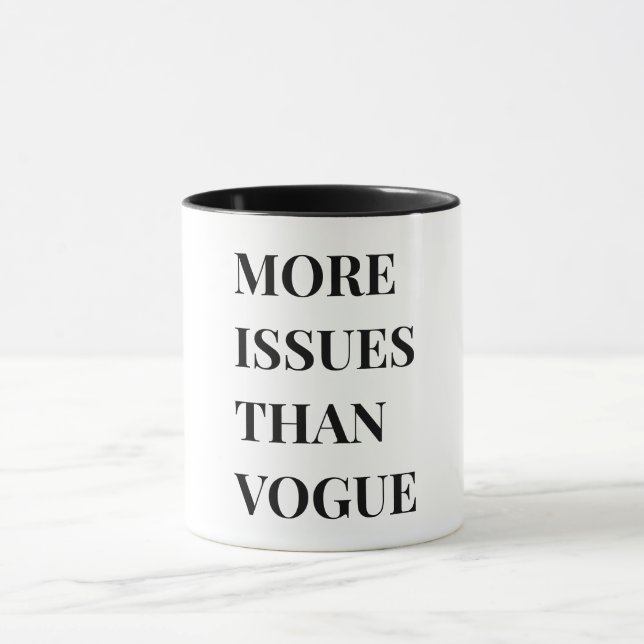 Mehr Fragen als Vogue Tasse (Zentrum)