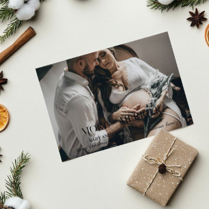Mehr + Frohe Weihnachts-Schwangerschaft Foto Einladung