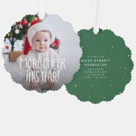 Mehr fröhlicher niedlich grünes erstes WeihnachtsF Ornament Karte
