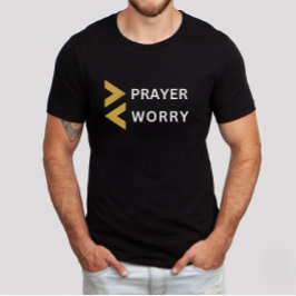 Mehr Gebet weniger Besorgnis Minimalistisch Christ T-Shirt