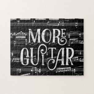 Mehr Guitar Chalkboard - Schwarz-weiße Musik