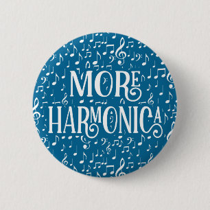 Mehr Harmonika - blaue weiße Musik Button